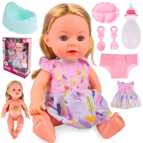 Malplay Babypuppe Interaktive pinkelnde spricht weint trinkt Zubehör ab 3 Jahren