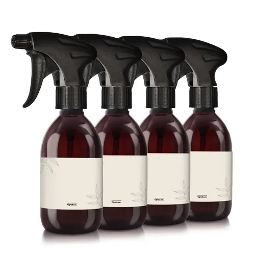 Oputec 4 x 300ml Sprühflaschen aus Kunststoff braun, Pflanzen, Blumen, Reinigung