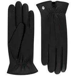 Roeckl Lederhandschuhe ANTWERPEN TOUCH Fingerhandschuh mit Aufnähten schwarz 8.5