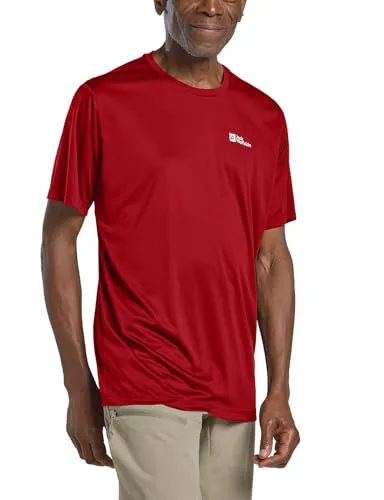 Jack Wolfskin TECH T M - Herren Funktionsshirt - Outdoor & Funktionsshirts für Herren, leichtes und schnelltrocknendes T-Shirt mit geruchshemmender Behandlung für optimalen Tragekomfort.