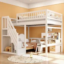 Merax Etagenbett 90x200cm mit Regal