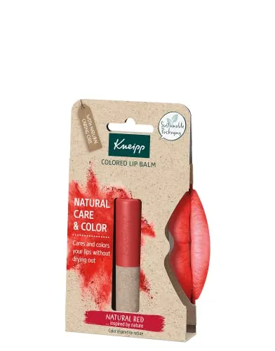 Kneipp Natural Care & Color Lippenbalsam Natural Red 3.5 g - Hochwertiger Lippenbalsam für Damen, 3.5 g. Schützt und pflegt empfindliche Lippen intensiv, sorgt für langanhaltende Feuchtigkeit und ein geschmeidiges Gefühl.