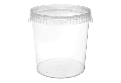 Garronda Putzeimer Eimer mit Deckel Transparent GD-0072 - 20-tlg. Set - Putzeimer für Lebensmittel und Chemikalien, lebensmittelecht, auslaufsicher und ideal zur Aufbewahrung in Küche, Garage oder Restaurant.