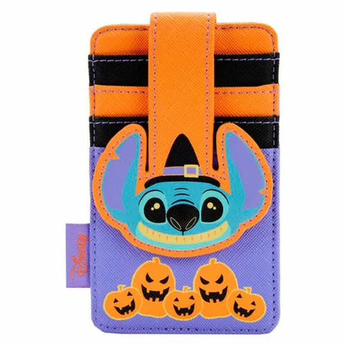 Loungefly Merchandise-Figur Disney Stitch Halloween Kartenhalter - Spielzeugfiguren und stilvolles Accessoire für Disney-Fans, mit lebendiger Halloween-Grafik und einzigartigem Stitch-Design – ideal für die sichere Aufbewahrung Ihrer Karten!