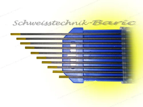 Wolframelektrode Gold WL15 2,4 x 175 zum TIG  WIG - Schweißen Wolframnadeln 10 x
