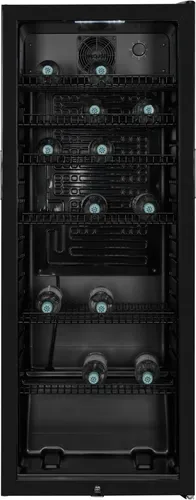 Exquisit GKS240-GT-160C Stand Glastürkühlschrank - Gewerbliche Flaschenkühlschränke mit 237 L Volumen, Umluftventilator und Türverriegelung für optimale Kühlung und Sicherheit.