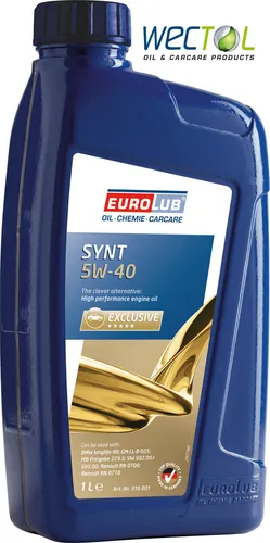 EUROLUB SYNT SAE 5W-40 Motoröl 5W40 A3/B4 MB BMW VW 1 x 1 Liter