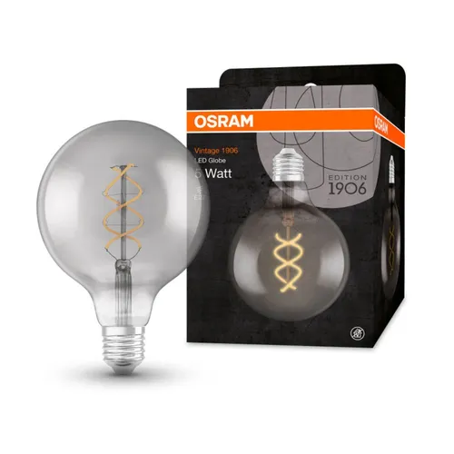 Osram Vintage 1906 LED Filament Globe G125 4,5W E27 Rauchglas extra warmweiß