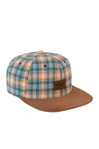 Reell Suede Cap Hazel/Blue - Stylische Herren Baseball Cap aus Wildleder, größenverstellbar für optimalen Tragekomfort und mit einem auffälligen flachen Schirm von 7 cm.