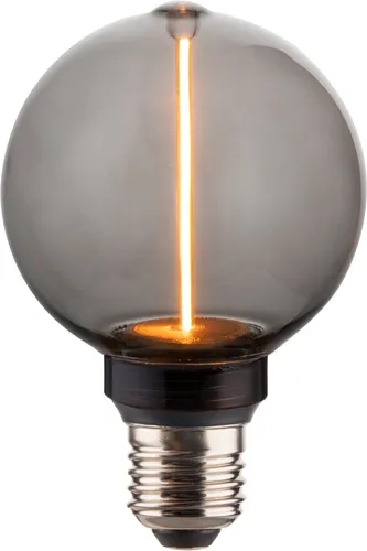 LUXULA LED-Filament-Lampe, Line Smoke Globe, E27, 2W, 40lm, 1800K LX100176