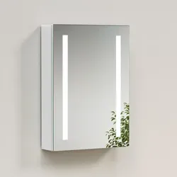 Emke Spiegelschrank, Silber, Metall, Rechteckig, 50x70x14.5 cm, Badezimmer, Badezimmerspiegel, Spiegelschränke