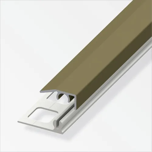alfer Abschluss-Profil 1 m, 19.5 x 7 mm Aluminium eloxiert bronze