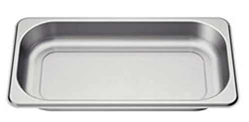 Bosch HEZ36D163 Zubehör für Dampfgarer & Dampfbacköfen, Dampfbehälter ungelocht, Gareinsatz, Edelstahl, Größe S, Made in Germany