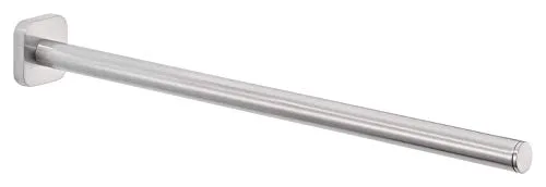 tesa ESTEETIC Bad Handtuchhalter - Eleganter Wandhalter ohne Bohren - Badezimmerablagen & -regale: Verchromter Handtuchhalter mit einfacher Montage dank innovativer Klebetechnologie, ideal für Mietwohnungen und rostfrei.