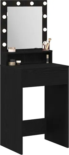 vidaXL Schminktisch mit Regal in Schwarz Eichen-Optik von vidaXL