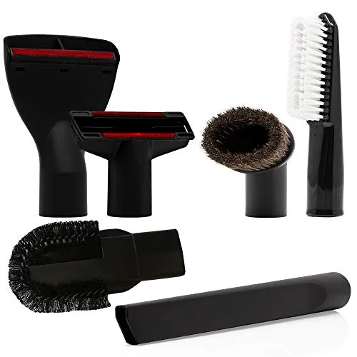 Grizzly Tools Premium Staubsaugerdüsen Set 6 teilig Bodendüsen Bürstenaufsatz Fugenbürste Saugpinsel 35mm Saugdüsen für Bodensauger Nass Trocken Sagdüsen