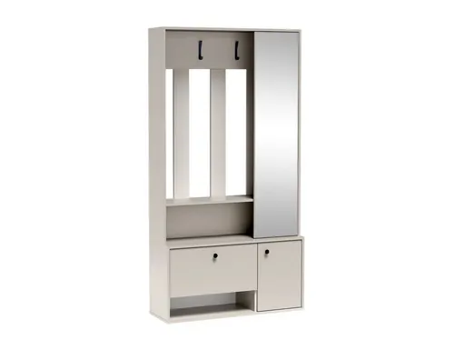 Beautysofa Garderobenschrank POTS UNI mit Spiegel, flexibel montierbar