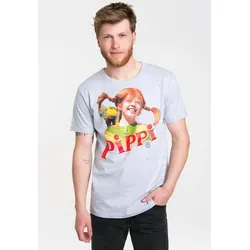 Logoshirt® Pippi Langstrumpf T-Shirt für Damen & Herren - Fun-T-Shirt mit offiziell lizenziertem Pippi Langstrumpf Design, aus 100% Baumwolle und langlebigem Siebdruck, ideal für Fans der Kinderbuchheldin.