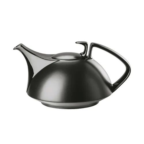 Rosenthal TAC Gropius Black Teekanne klein 0,6 l - Elegante Teekanne aus hochwertigem Porzellan, ideal für stilvolle Teestunden. Perfekt für kleine Haushalte oder als Geschenk.