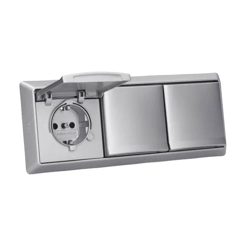 Steckdosen Silber von Busch-Jaeger