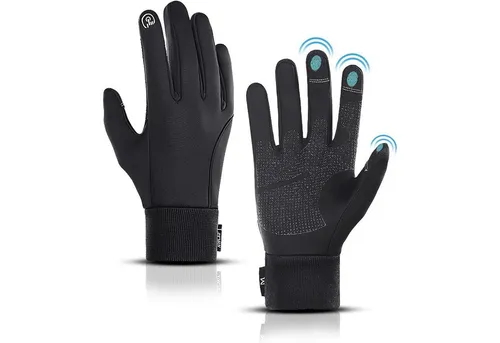 LERWAY Touchscreen Winterhandschuhe Schwarz-XL für Herren und Damen