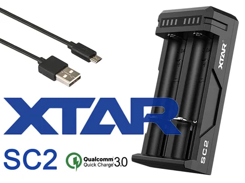 Xtar SC2 - Schnelladegerät für Li-Ion-Akkus mit QC 3.0 Eingang