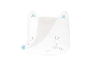 Kikkaboo Babykissen Plüschtier, Kuschelkissen, Figurenkissen, ab Geburt weiß blau