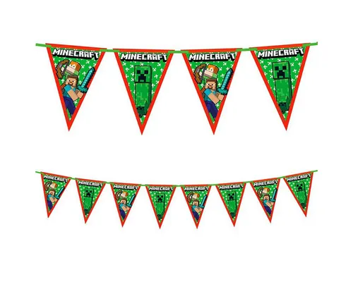 Procos Hängedekoration Wimpelkette Minecraft Papier FSC von Procos