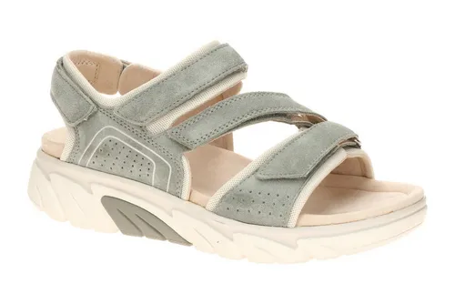 Gabor ROLLINGSOFT Damen Sandale - Bequeme Sandaletten in Grün - Entdecken Sie die Gabor ROLLINGSOFT Damen Sandale, ideal für den Alltag. Mit weichem Velourleder und einer leichten Gummisohle bietet sie hohen Tragekomfort und einen stilvollen Look.