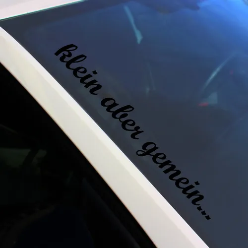 Frontscheibenaufkleber klein aber Schwarz Glanz Sticker Tuning Auto FS101