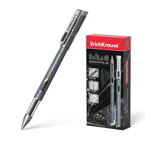 Erich Krause Gelschreiber, Gelstifte Megapolis 0,35mm 12er Pack Schwarz