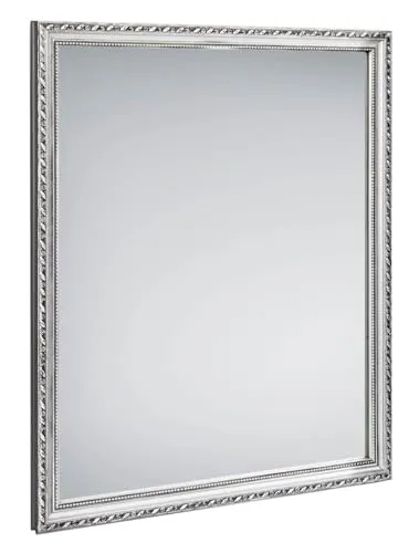 Rechteckiger Wandspiegel LOLA mit Holzrahmen in Silber 34x45cm - Dekorativer Wandspiegel mit elegantem Holzrahmen in Silber, ideal für Wohn- und Eingangsbereiche. Vielseitig anbringbar und zeitlos im Design.