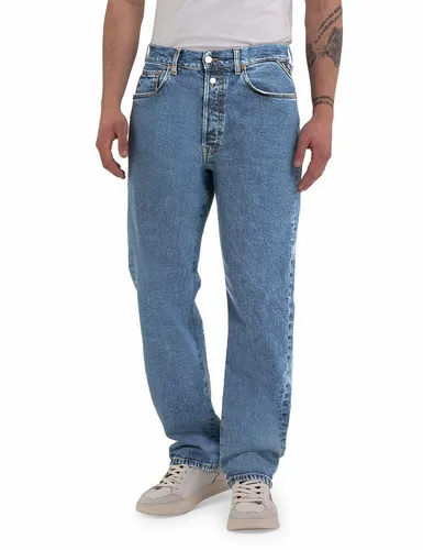 Replay Straight-Jeans M9Z1 9Zero1 90's Straight Fit Blau 36 - Moderne Straight-Jeans mit Washed-Look, ideal für lässige Outfits. Aus 99% Baumwolle gefertigt, bietet sie hohen Tragekomfort und unkomplizierte Pflege.