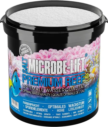MICROBE-LIFT Premium Reef Salt - 10 kg Meersalz für Meerwasseraquarien, unterstützt gesundes Wachstum und Farbenpracht der Korallen
