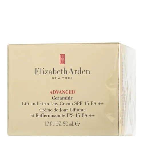 Elizabeth Arden Advanced Ceramide Lift And Firm Day Gesichtcreme SPF15 50 ml - ultraleichte Feuchtigkeitscreme, 5x mehr Ceramide für straffe und definierte Gesichtskonturen in nur 1 Woche