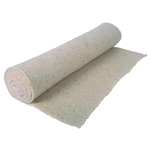 NOOR Winterschutzmatte für Topfpflanzen, aus Schafwolle (50 x 150cm) in naturweiß I 100% Naturfaser mit ca. 4mm Stärke I Frostschutz für Pflanzen