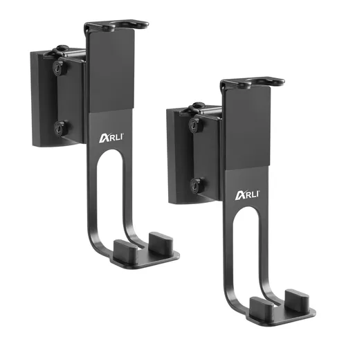 2x ARLI Wandhalter Schwarz – für SONOS ONE / ONE SL / Play:1 Lautsprecher Wandhalterung | Neigbar Schwenkbar inkl. Montageset