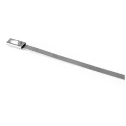 WETEC Kabelbinder Edelstahl mit Kugelverschluss, 4,6 x 520 mm - Robuste Kabelbinder aus rostfreiem Edelstahl, ideal für den professionellen Einsatz. Beständig gegen hohe Temperaturen und aggressive Umgebungen. Breite x Länge: 4,6 x 520 mm, Mindesthaltekraft: 670 N.