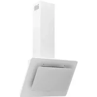 Dunstabzugshaube 60 cm Edelstahl und Hartglas Weiß