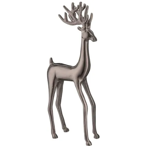 Gasper Weihnachtsfigur Hirsch Braunschwarz massiv 41 cm - Aluminium