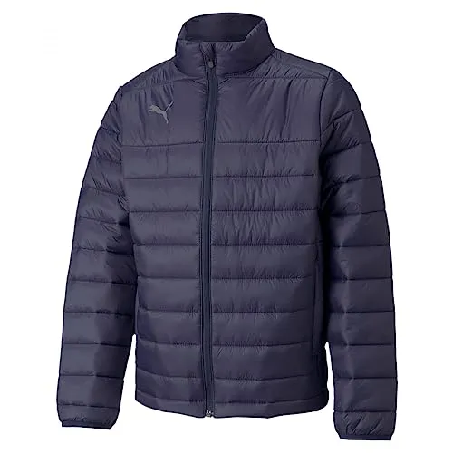 PUMA Jungen Teamliga Light Jacket Jr - Peacoat, Größe 164 - Funktionsjacke mit normaler Passform, Stehkragen und leichten Wattierung für optimalen Komfort und Bewegungsfreiheit.