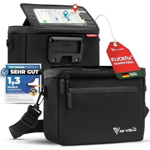 MIVELO Lenkertasche für KLICKfix in schwarz von MIVELO
