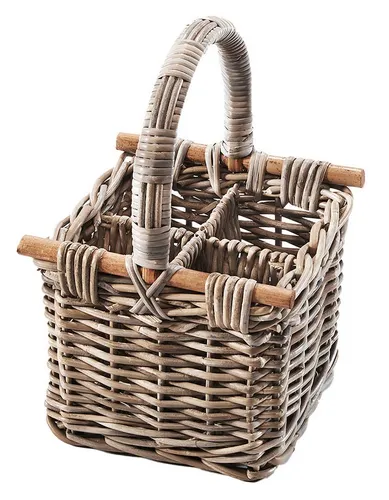 Kobolo Flaschenkorb PULLO für 4 Flaschen aus Rattan in braun von Kobolo