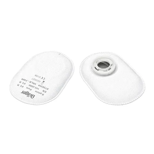Dräger X-plore Bajonett Partikel-Filter Pure P3 für Aerosole/Partikel | 1 Paar | Ersatzfilter für Voll- und Halbmasken X-plore 3300, 3500 und 5500