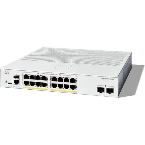 CISCO Catalyst 1300 16-port GE PoE - Managed L3 Switch mit 120W PoE+, ideal für sichere Netzwerklösungen in kleinen Unternehmen