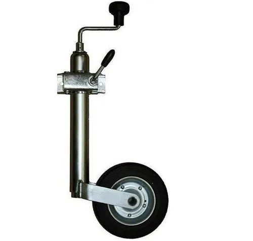 Apex Anhänger-Stützrad 200x50mm mit Klemmhalter - Robustes Anhänger-Stützrad mit Klemmhalter für einfache Befestigung. Hohe Stützlast von 150 kg und langlebiger Vollgummi-Reifen sorgen für zuverlässige Unterstützung beim Transport.