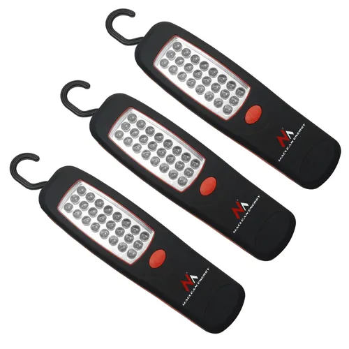 3x Maclean Werkstattlampe 24 LED Magnet Haken MCE03