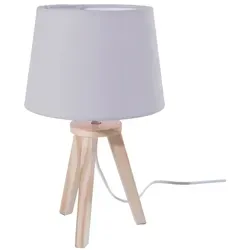 Dekorative Tischleuchte mit grauem Lampenschirm - Stilvolle Tischlampe aus MDF, 18,5 x 31 cm. Perfekt für stimmungsvolle Beleuchtung und als dekoratives Element in jedem Raum.