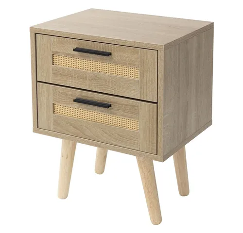 ML-Design Nachttisch mit 2 Schubladen in beige von ML DESIGN