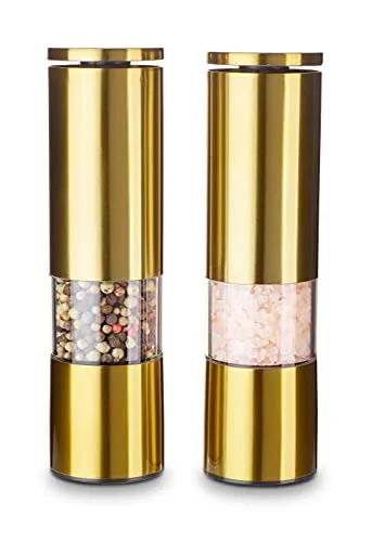 Echtwerk 2-teiliges Gewürzmühlen Set - Küchenhelfer mit hochwertigem Edelstahl und ABS-Keramikmahlwerk, ideal für Salz, Pfeffer und Chili. Stilvolles Design und perfekter Aromaschutz für jede Küche.